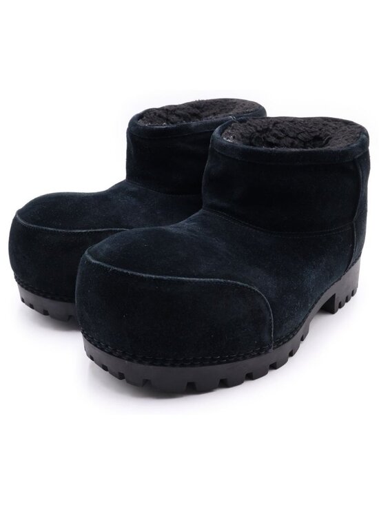 Balenciaga Alaska Fur Bootie Fur Boots Volume Shoes